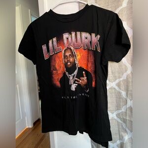 LIL DURK WOMENS SLIT BACK FANATIC SHIRT SIZE M